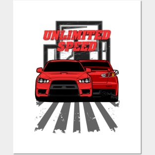 Lancer Evo X - Unlimited Speed Posters and Art